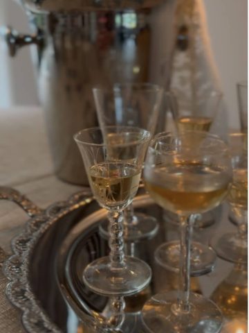 Glaswerk met ijsemmer